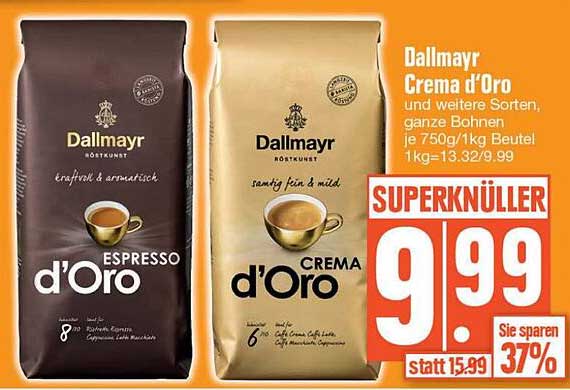 Dallmayr Crema D Oro Angebot Diese Woche Dallmayr Crema D'oro Angebot bei EDEKA - 1Prospekte.de