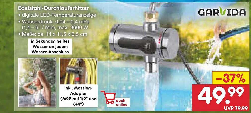 Faszinierend Garvida Edelstahl Durchlauferhitzer Bild