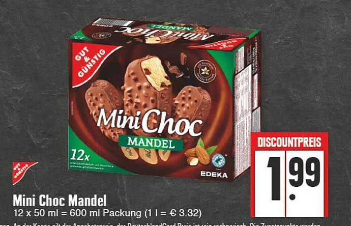 Gut &amp; Günstig Mini Choc Mandel Angebot bei EDEKA