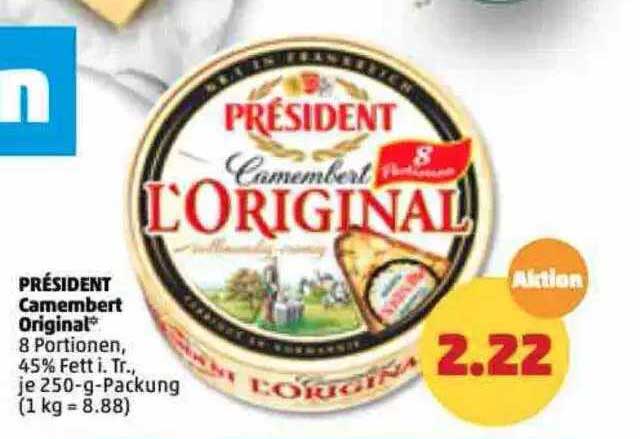 Président Camembert Original Angebot bei Penny