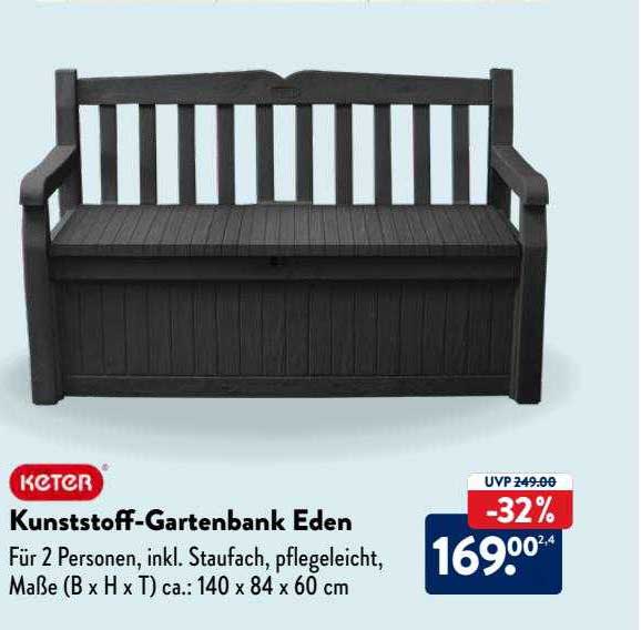 Keter Kunststoffgartenbank Eden Angebot bei ALDI Nord