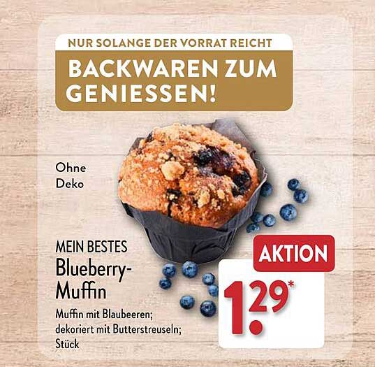 Mein Bestes Blueberrymuffin Angebot bei ALDI Nord