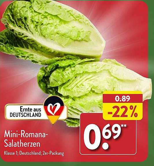 Mini-romana-salatherzen Angebot bei ALDI Nord - 1Prospekte.de