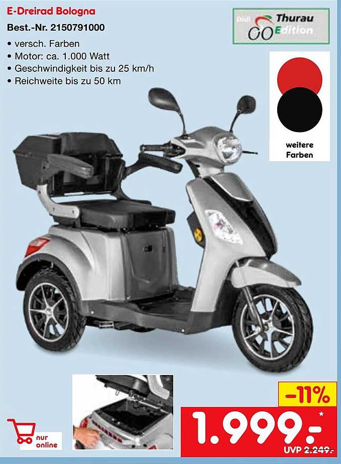 Netto Marken-Discount Thurau Edition E-dreirad Bologna