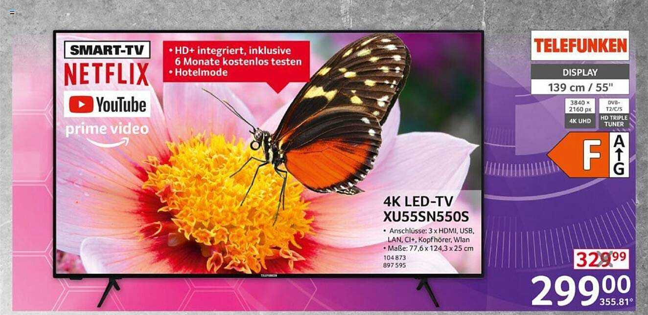 Telefunken Led Tv Xf43k550 Angebot Bei Selgros 1prospektede 8882