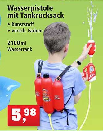 Wasserpistole Mit Tankrucksack