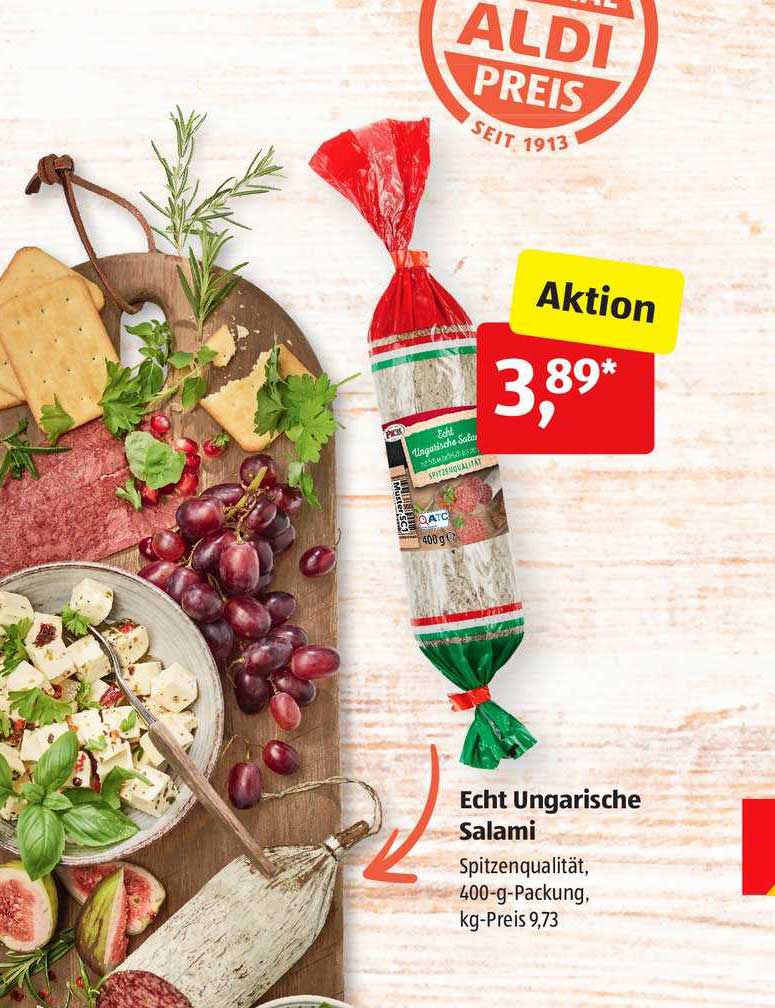 Echt Ungarische Salami Angebot bei ALDI SÜD 1Prospekte.de