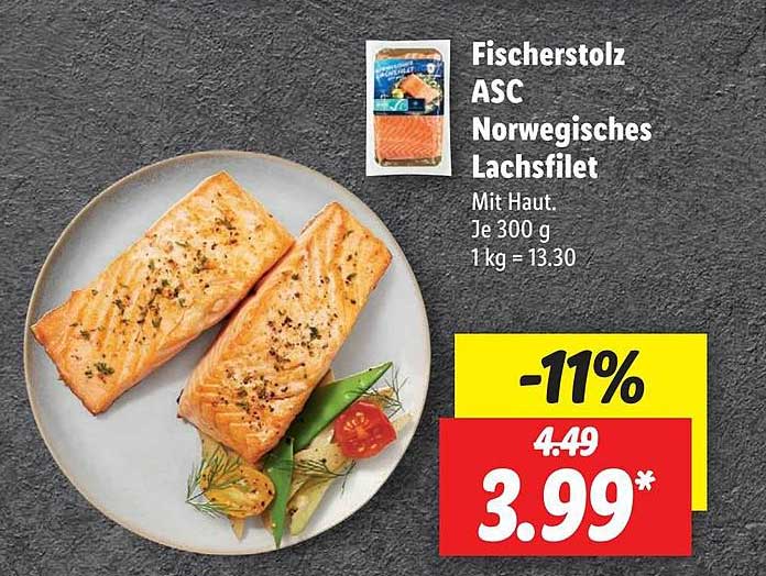 Fischerstolz Asc Norwegisches Lachsfilet Angebot bei Lidl
