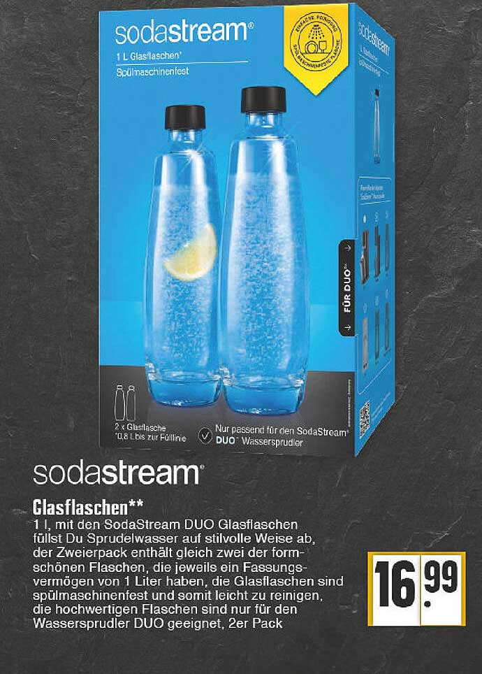 Glasflaschen „duo“ Sodastream Angebot bei Kaufland