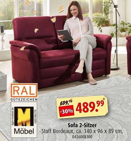 Sofa 2sitzer Angebot bei ROLLER 1Prospekte.de
