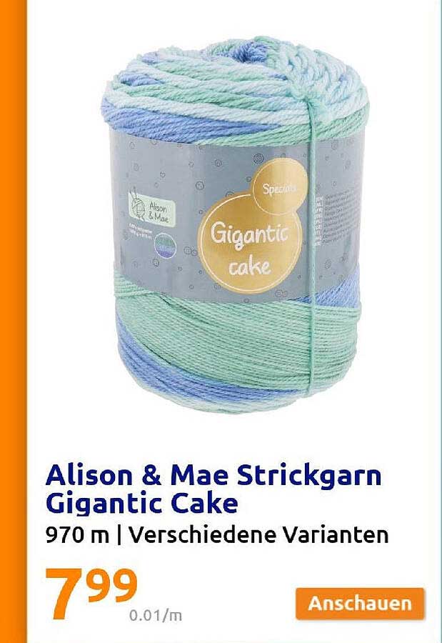 Action Alison & Mae Strickgarn Gigantic Cake