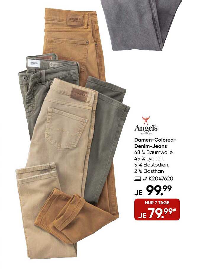 Galeria Karstadt Kaufhof Angels Damen-colored-denim-jeans