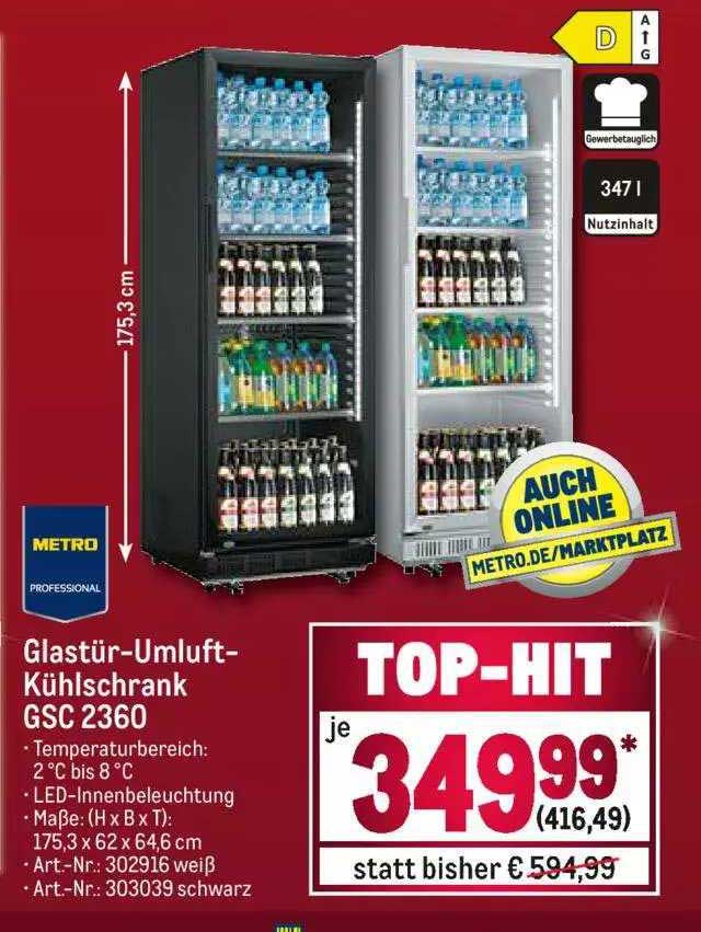 Metro Professional Glastürumluftkühlschrank Gsc 2360 Angebot bei METRO
