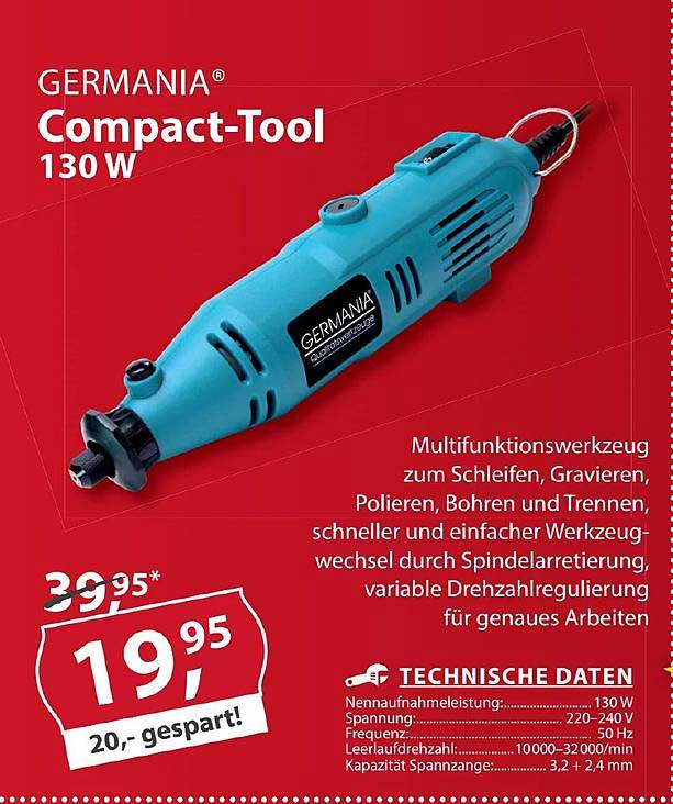Sonderpreis Baumarkt Germania Compact-tool 130 W