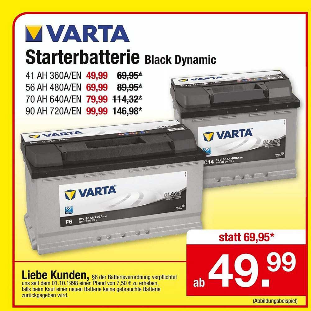Zimmermann Varta Starterbatterie Black Dyamic , Liebe Kunden
