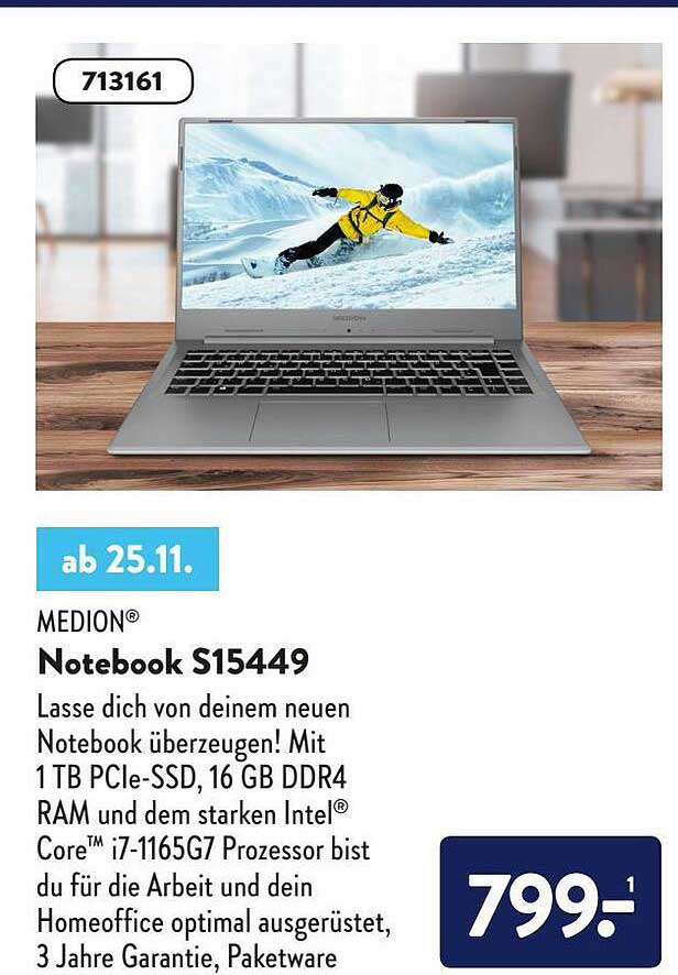 Medion Notebook S15449 Angebot bei ALDI SÜD 1Prospekte.de