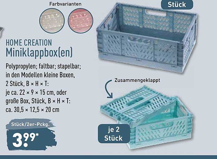 HOME CREATION Mini Klappboxen
