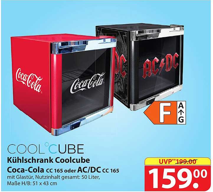 Cool Cube Kühlschrank Coolcube Coca Cola Oder Ac Dc Angebot Bei Famila 1prospekte De