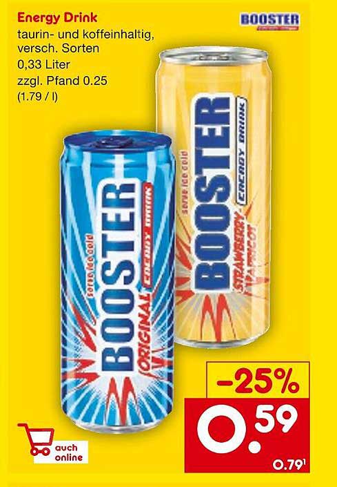 Booster Energy Drink Angebot bei Netto Marken Discount
