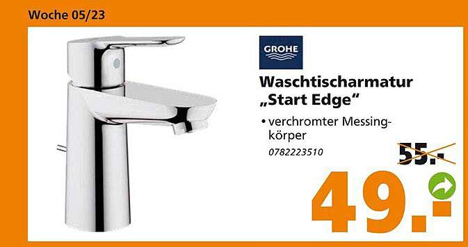 Grohe Waschtischarmatur „start Edge“ Angebot Bei Globus Baumarkt