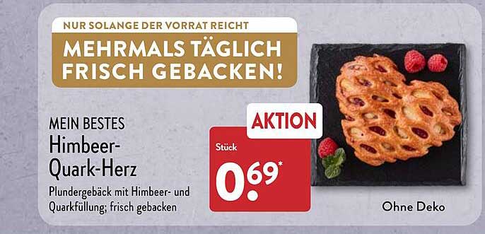 Mein Bestes Himbeer-quark-herz Angebot bei ALDI Nord - 1Prospekte.de