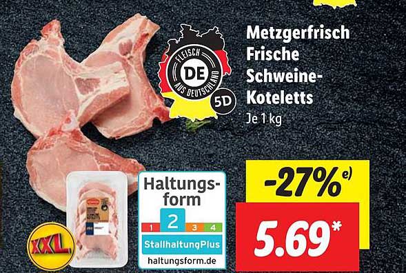 bei Metzgerfrisch Frische Lidl Schweine-koteletts Angebot