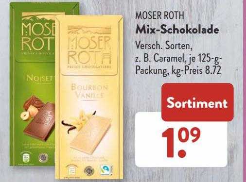 Moser Roth Mix-schokolade Angebot bei ALDI SÜD - 1Prospekte.de