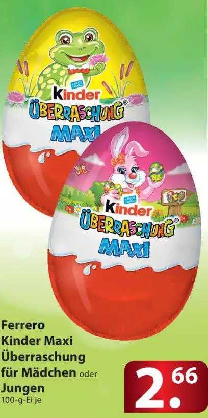 Ferrero Kinder Maxi überraschung Für Mädchen Oder Jungen Angebot bei ...