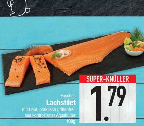 Frisches Lachsfilet Angebot bei E Center 1Prospekte.de