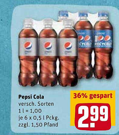 Pepsi Cola Angebot bei REWE 1Prospekte.de