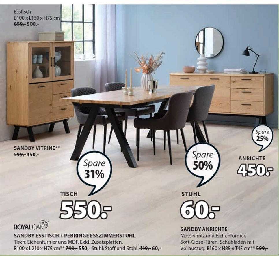 Royaloak Tisch Oder Stuhl Angebot bei Jysk 1Prospekte.de