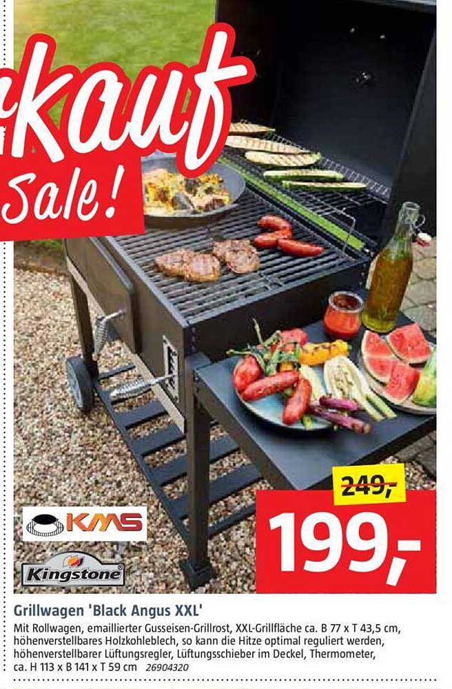 Kingstone Grillwagen 'black Angus XXL' Angebot bei Bauhaus 1Prospekte.de