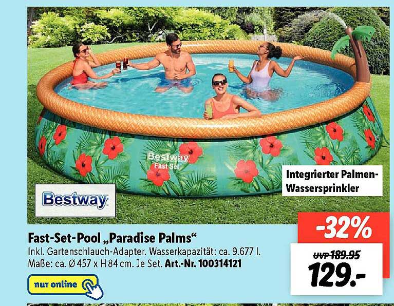 Bestway Fast-set-pool bei Lidl „paradise Palms“ Angebot