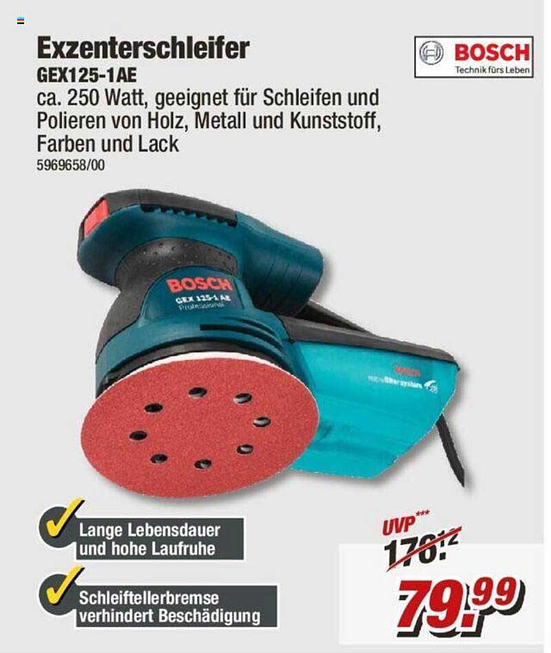 Bosch Exzenterschleifer Gex125-1ae Angebot bei POCO - 1Prospekte.de