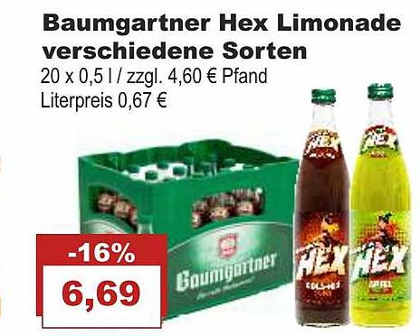 Bilgro Baumgartner Hex Limonade Verschiedene Sorten