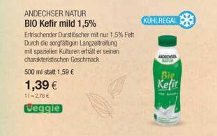 Andechser Natur Bio Kefir Mild 15 Angebot Bei Vitalia 1prospektede