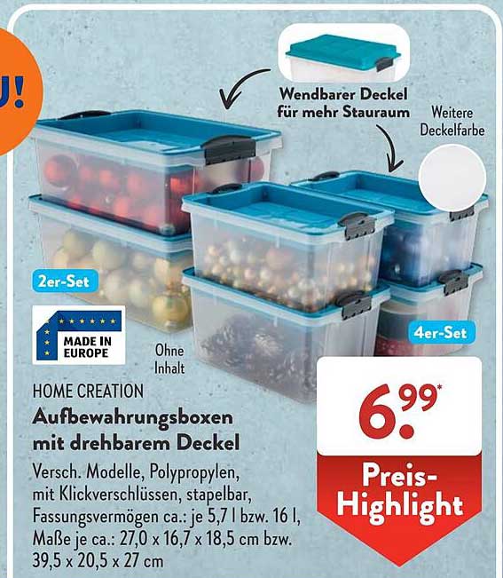 Verwunderlich Aufbewahrungsboxen Mit Deckel Aldi Bilder