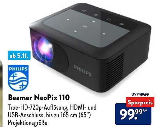 Philips Beamer Neopix 110 Angebot bei ALDI Nord 1Prospekte.de