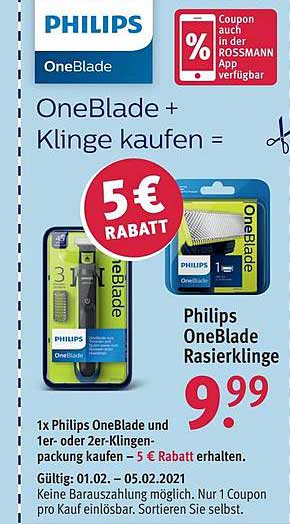 ROSSMANN Philips Oneblade + Klinge Kaufen