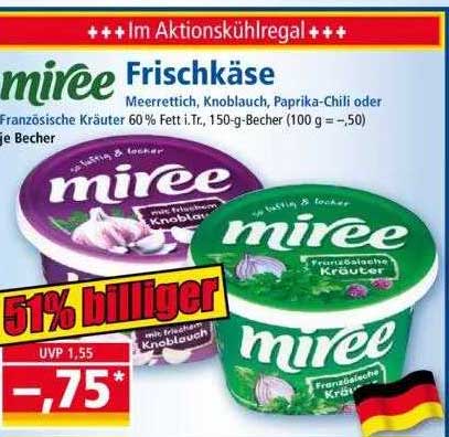 Miree Frischkäse Angebot bei NORMA 1Prospekte.de