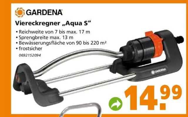 Gardena Viereckregner „aqua S” Angebot bei Globus Baumarkt 1Prospekte.de