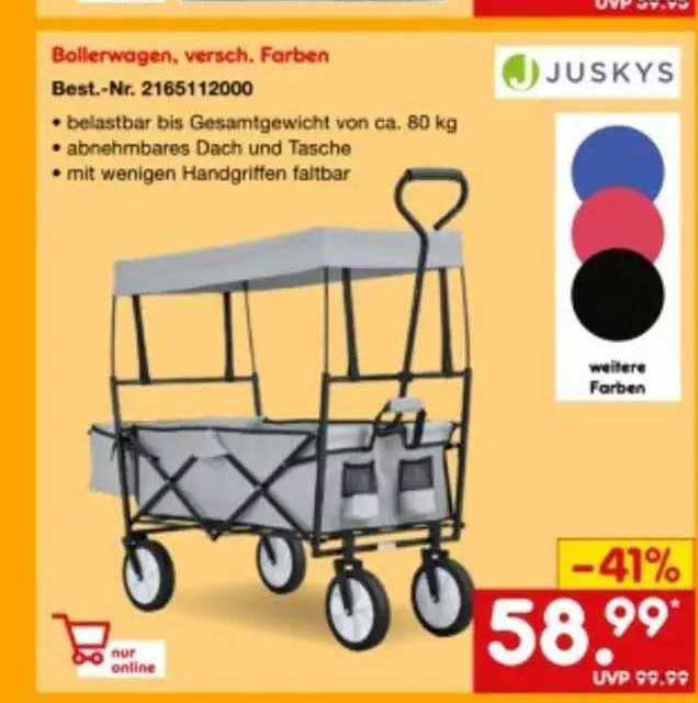 Juskys Bollerwagen Angebot bei Netto Marken-Discount - 1Prospekte.de