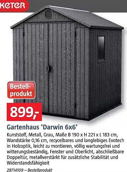Bauhaus Gartenhaus „darwin 6x6“
