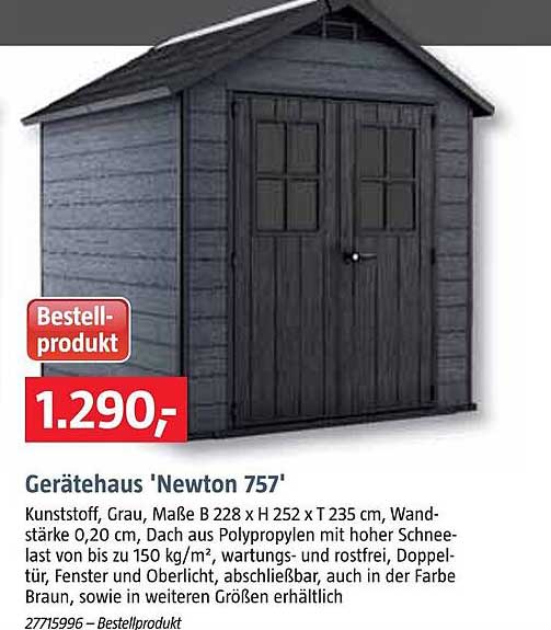 Bauhaus Gerätehaus „newton 757“