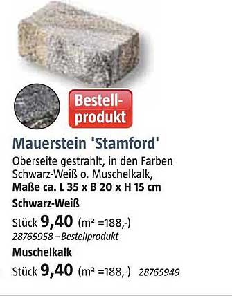 Bauhaus Mauerstein „stamford“