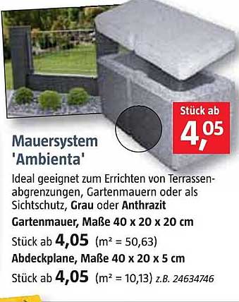 Bauhaus Mauersystem „ambienta“