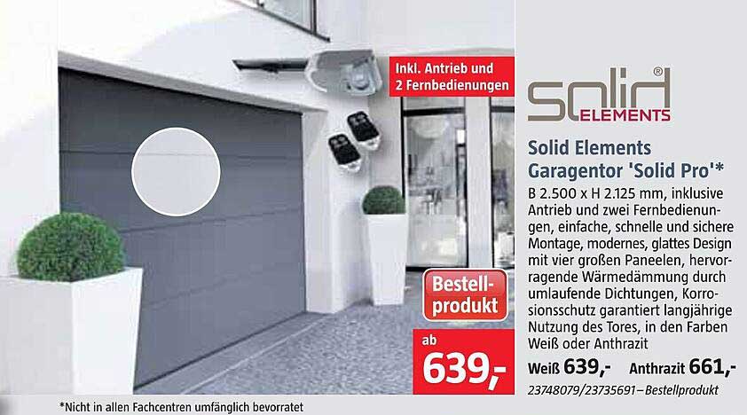 Bauhaus Solid Elements Garagentor „solid Pro“