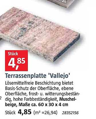 Bauhaus Terrassenplatte „vallejo“