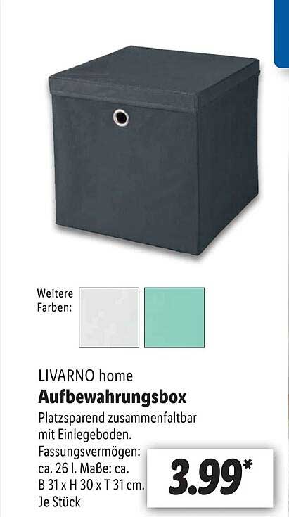 Livarno Home Aufbewahrungsbox Angebot bei Lidl 1Prospekte.de
