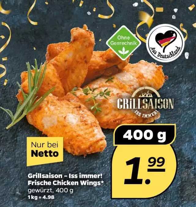 Grillsaison Iss Immer! Burger Patties Angebot bei Netto